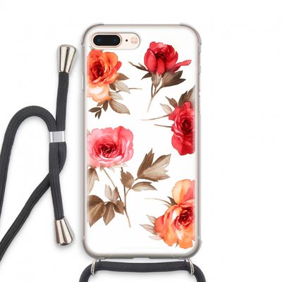 Roosjes: iPhone 8 Plus Transparant Hoesje met koord