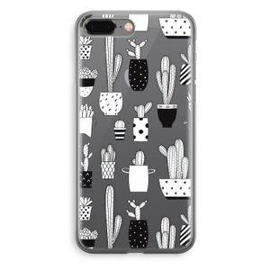 Cactusmotief: iPhone 8 Plus Transparant Hoesje