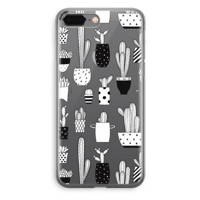 Cactusmotief: iPhone 8 Plus Transparant Hoesje