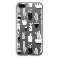 Cactusmotief: iPhone 8 Plus Transparant Hoesje