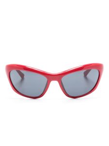 Chiara Ferragni lunettes de soleil à logo gravé - Rouge