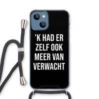 Meer verwacht - Zwart: iPhone 13 mini Transparant Hoesje met koord