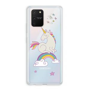 Regenboog eenhoorn: Samsung Galaxy S10 Lite Transparant Hoesje