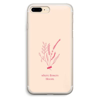 Where flowers bloom: iPhone 7 Plus Transparant Hoesje