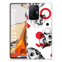 Silicone Back Case Xiaomi 11T | 11T Pro Skull Red - thumbnail