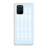 Hotline bling blue: Samsung Galaxy S10 Lite Transparant Hoesje