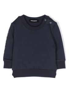 DSQUARED2 KIDS sweat en coton à logo imprimé - Bleu