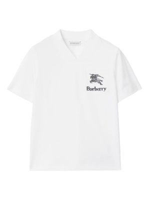 Burberry Kids t-shirt à motif Equestrian Knight - Blanc