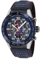 Horlogeband Tag Heuer CAR2A1N / FT6100 / BT6133 Leder Blauw 22mm - thumbnail