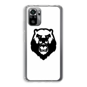 Angry Bear (white): Xiaomi Redmi Note 10S Transparant Hoesje