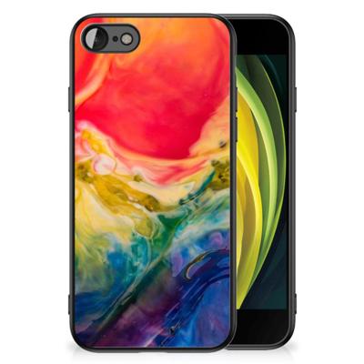Kleurrijke Telefoonhoesje iPhone SE 2022 | SE 2020 | 7/8 Watercolor Dark