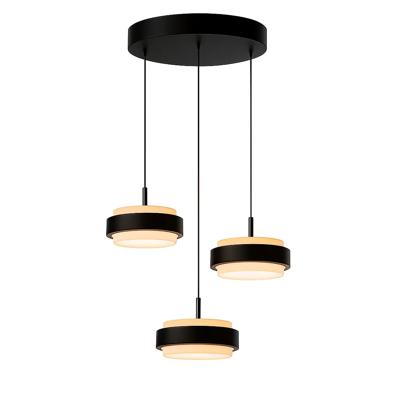 Freelight Hanglamp Puleggia 3 lichts Ø 33 cm comfortlift zwart