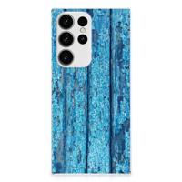 Samsung Galaxy S23 Ultra | Bumper Hoesje | Wood Blue