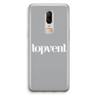 Topvent Grijs Wit: OnePlus 6 Transparant Hoesje