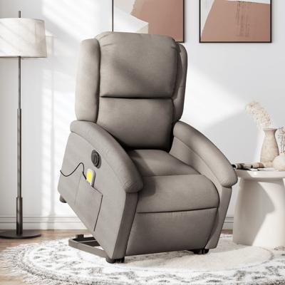 Sta-op-massagestoel elektrisch verstelbaar stof taupe