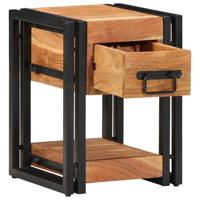 Nachtkastje met lade Bruin 30 x 30 x 40 cm Massief acaciahout
