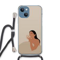 Fresh coffee: iPhone 13 Transparant Hoesje met koord