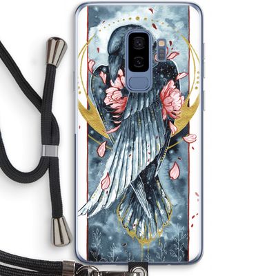 Golden Raven: Samsung Galaxy S9 Plus Transparant Hoesje met koord
