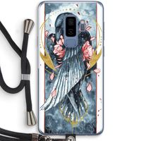 Golden Raven: Samsung Galaxy S9 Plus Transparant Hoesje met koord
