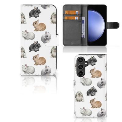 Telefoonhoesje | Met pasjeshouder | voor Samsung Galaxy S23 FE Konijntjes