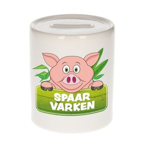 Kinder spaarpot met varkens print 9 cm