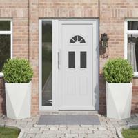 Plantenbak 2 pcs Wit 50 x 50 x 75 cm Staal