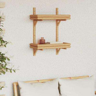 Wandplank met plank Wandgemonteerd Bruin 45 x 26 x 60 cm Bamboe