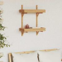 Wandplank met plank Wandgemonteerd Bruin 45 x 26 x 60 cm Bamboe
