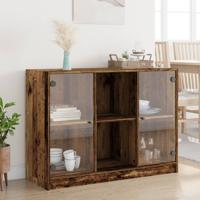 Dressoir 102x37x75,5 cm bewerkt hout oud houtkleurig
