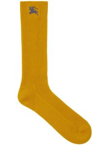 Burberry chaussettes en maille nervurée - Jaune