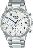 Lorus RT319KX9 Horloge Chronograaf staal zilverkleurig-wit 42 mm - thumbnail