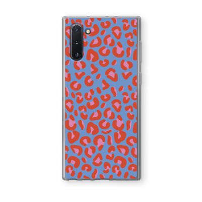 Leopard blue: Samsung Galaxy Note 10 Transparant Hoesje
