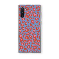 Leopard blue: Samsung Galaxy Note 10 Transparant Hoesje