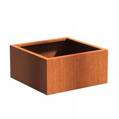 Bloembak Andes Cortenstaal 80x80x40cm Bloembak Andes Cortenstaal 80x80x40cm