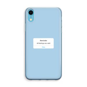 Reminder: iPhone XR Transparant Hoesje