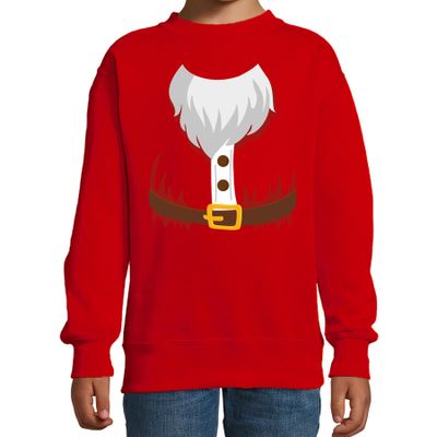 Kerstman kostuum verkleed sweater / trui rood voor kinderen Kerstman kostuum verkleed sweater / trui rood voor kinderen