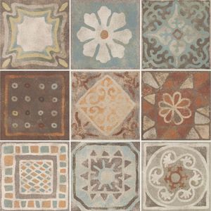 Panaria Memory Mood Vloertegel | 20x20 cm | Mat Meerkleurig
