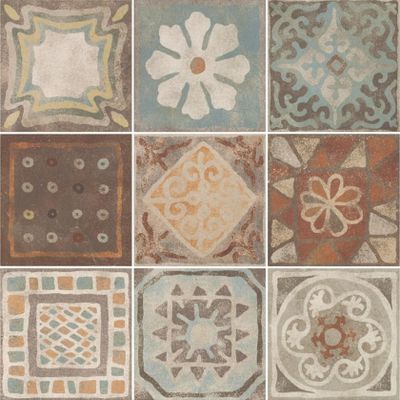 Panaria Memory Mood Vloertegel | 20x20 cm | Mat Meerkleurig
