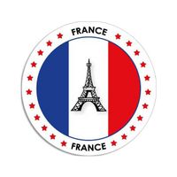 Frankrijk sticker rond 14,8 cm landen decoratie - thumbnail