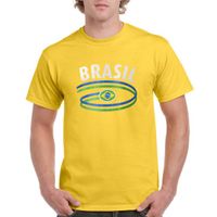 Geel heren t-shirt Brazilie - thumbnail