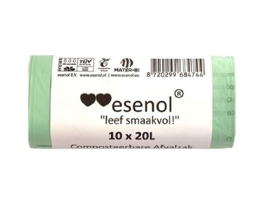 Esenol Composteerbare afvalzakken 20 liter - 1 rol van 10st
