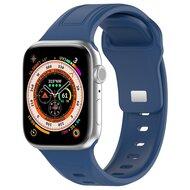 Square siliconen band - Donkerblauw - Geschikt voor Apple Watch 44mm / 45mm / 46mm / 49mm