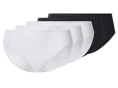 esmara Set van 5 dames hipsters (Zwart/wit, L (44/46)) esmara Set van 5 dames hipsters (Zwart/wit, L (44/46))