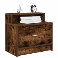 Nachtkastjes 2 st met lade 51x31x47 cm gerookt eikenkleurig