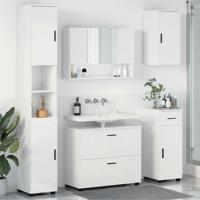 Badkamermeubelset met lade 5 pcs Hoogglans wit 30 x 35 x 192 cm