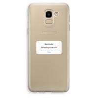 Reminder: Samsung Galaxy J6 (2018) Transparant Hoesje - thumbnail