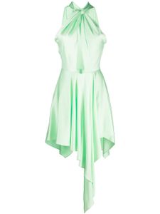 Stella McCartney robe asymétrique à dos-nu - Vert