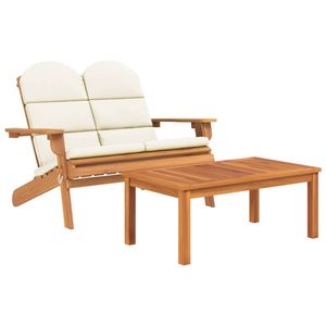 vidaXL 2-delige Loungeset Adirondack massief acaciahout