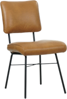 Cognac leren industriële design eetkamerstoel Solid - Granada leer Sahara (cognac leer)