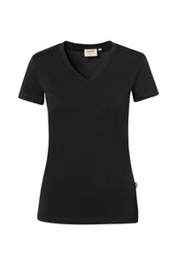 Hakro 172 Women's V-neck shirt Stretch - Black - XS